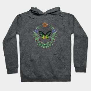 Butterfly Crown and Wreath French Style Design Hoodie